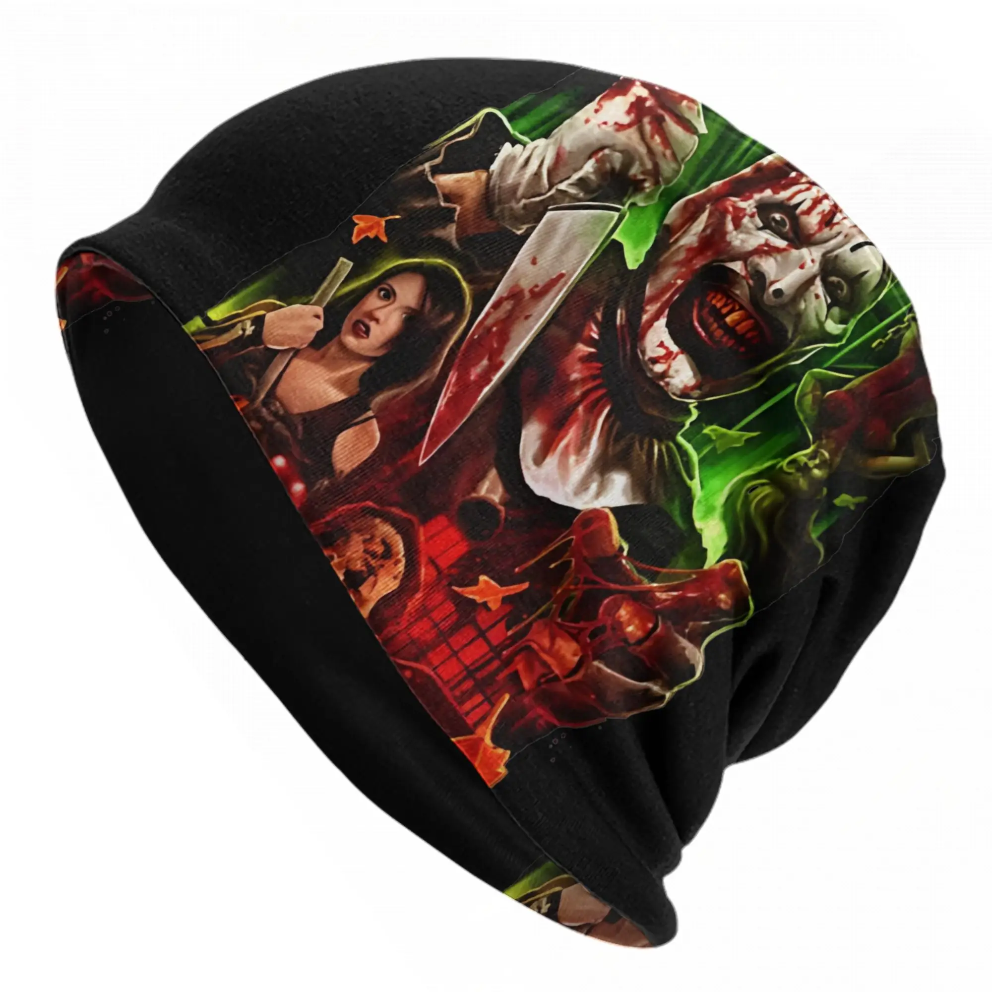 Terrifier  Bonnet Hats Casual Outdoor Horror Movie Halloween Skullies Beanies Hat Unisex Warm Dual-use Cap