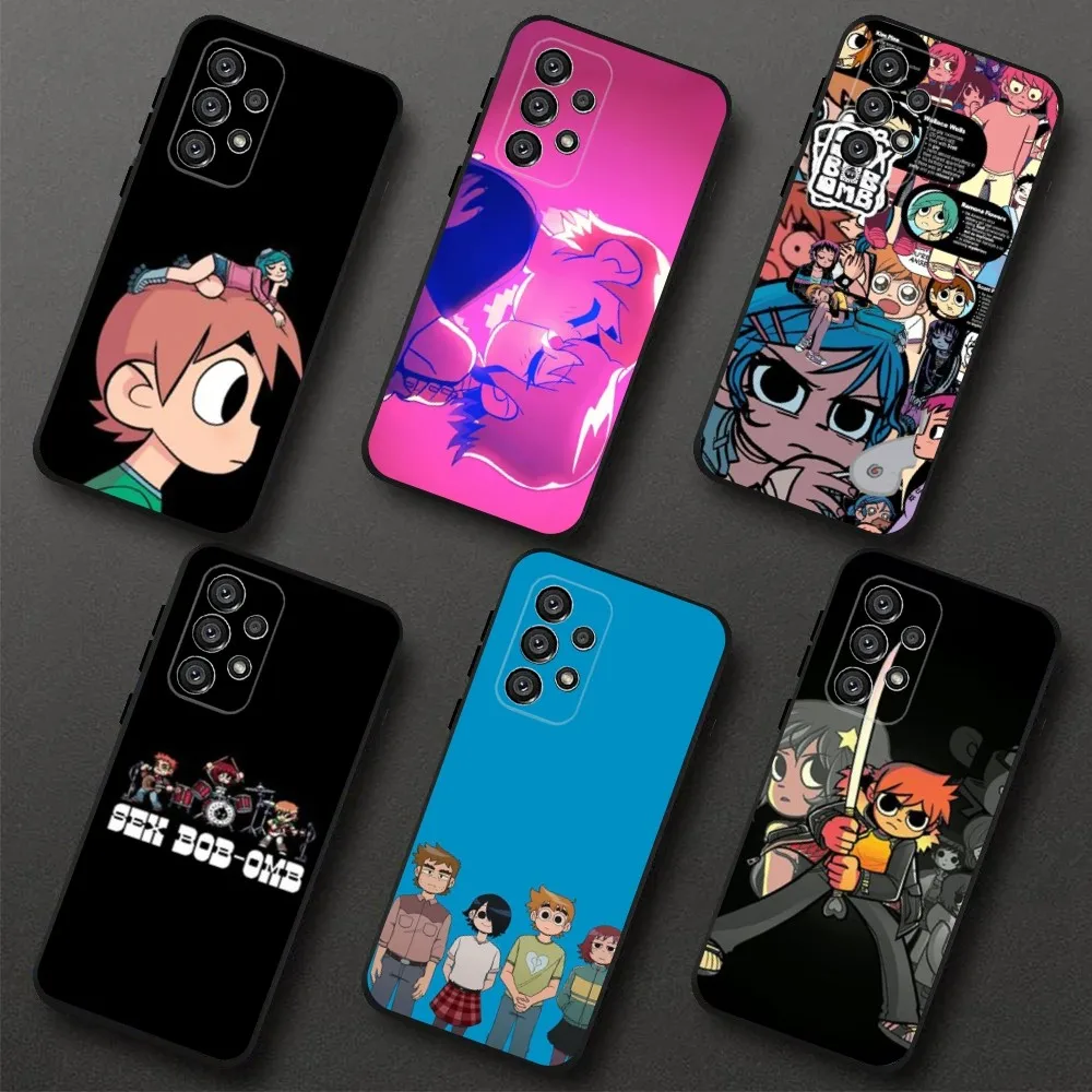 Cartoon S-Scott Pilgrim Phone Case For Samsung Galaxy A20,A21s,A22,A31,A32,A52,A53,A72,73,A80,A91 Soft Black Cover