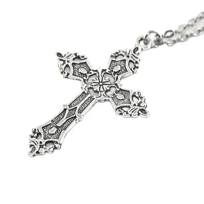 10pcs/lot Vintage Crosses Pendant Necklace Goth Jewelry Accessories Gothic Grunge Chain Y2k Fashion Women Cheap Things Men