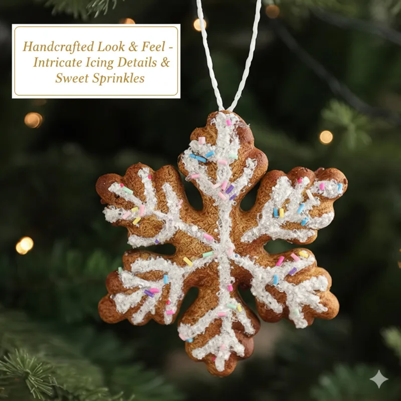 

Christmas Snowflake Shaped Foam Ornament Hanging Decoration For Home Winter Party Display Holiday Festive Tree Decor Accessories