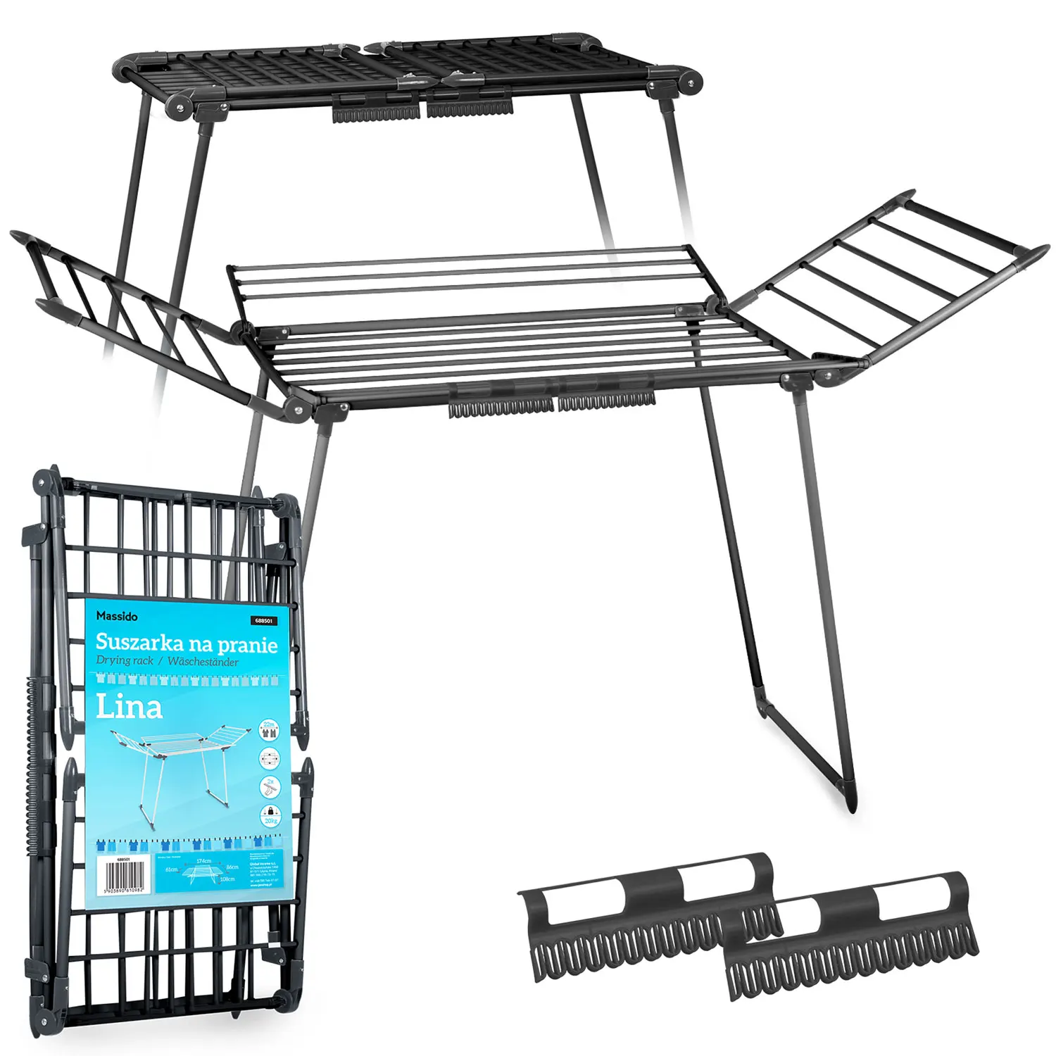 Stand Lina Wasdroger 22 Mb Zwart