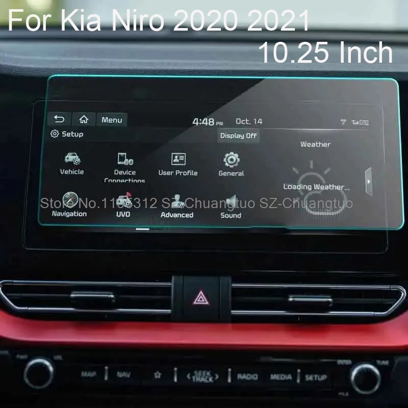 Tempered Glass Film For Kia Niro 2020 2021 10.25 Inch Car Navigation Touch Screen Protector Auto Interior Accessories