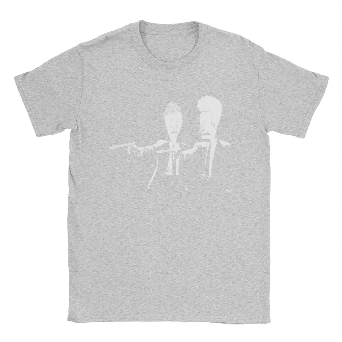 تي شيرت رجالي من Beavis And Butthead Pulp Fiction تي شيرت إبداعي بأكمام قصيرة ورقبة دائرية تي شيرت 100% ملابس مطبوعة قطنية