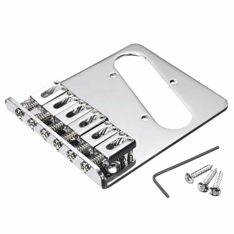 6 Saddles TL Chrome Guitar Bridge Gotoh Modern Electric Guitar Saddle Bridge for Telecaster for Guitar Replacement Parts