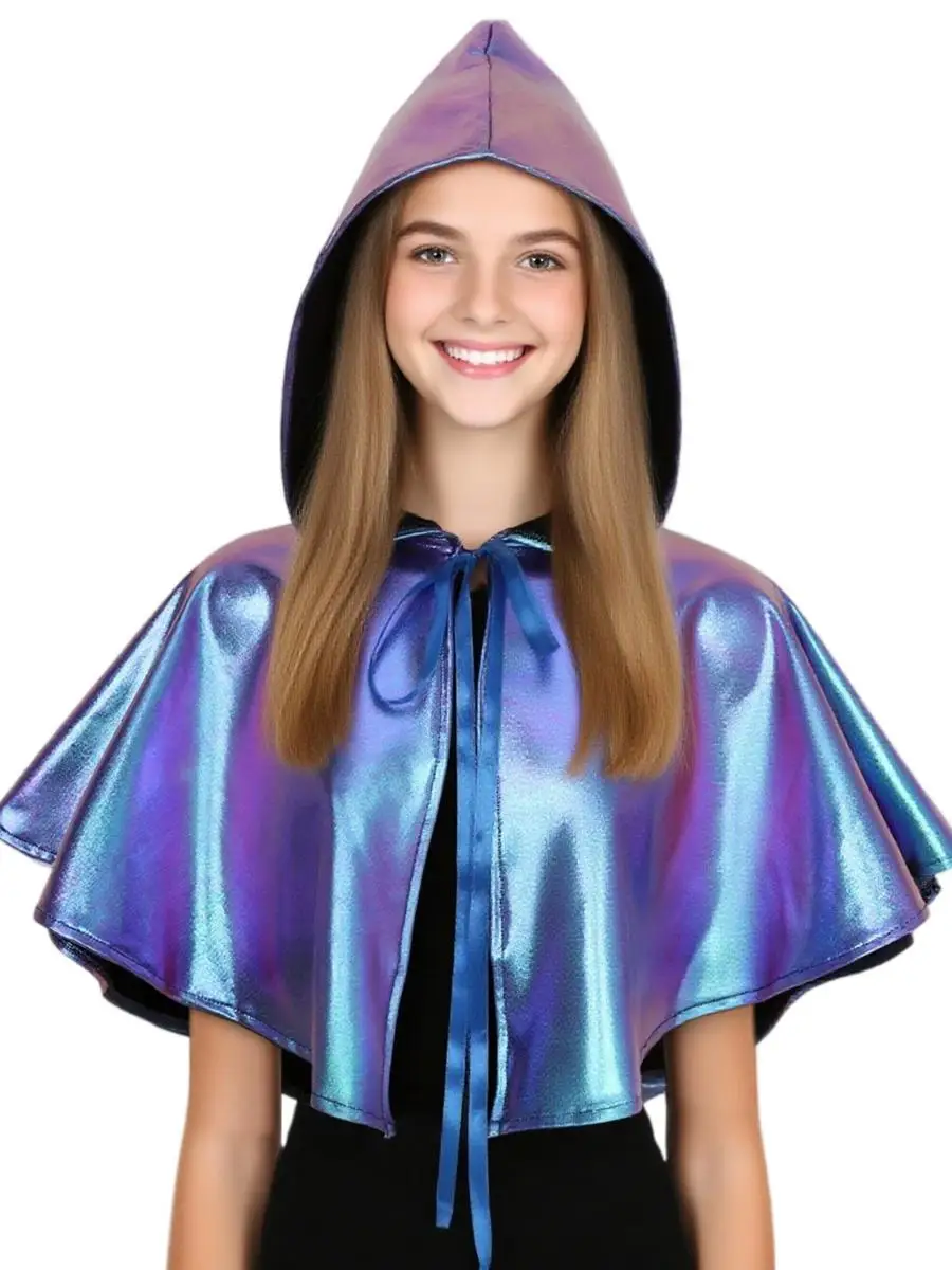 Halloween Todesgott Robe Laser Mehrfarbig Par Kostüm Umhang Damen Ethnisches Bühnenkostüm Polyester Triacetatfaser