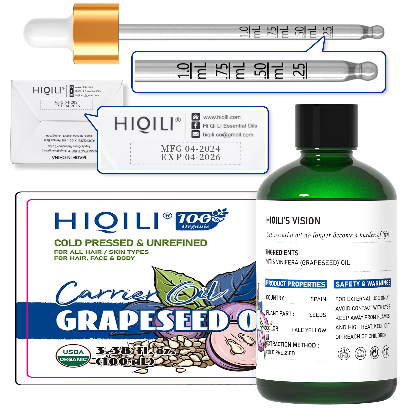 HIQILI 100ml Grapeseed Base Oi - Home Fragrance Units review and price