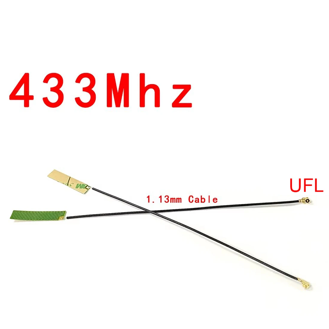 2PCS 433Mhz Internal Antenna OMNI FPC Soft PCB Aerial Patch 30*6.0mm with U.FL Connector Wholesale for Wireless Modem