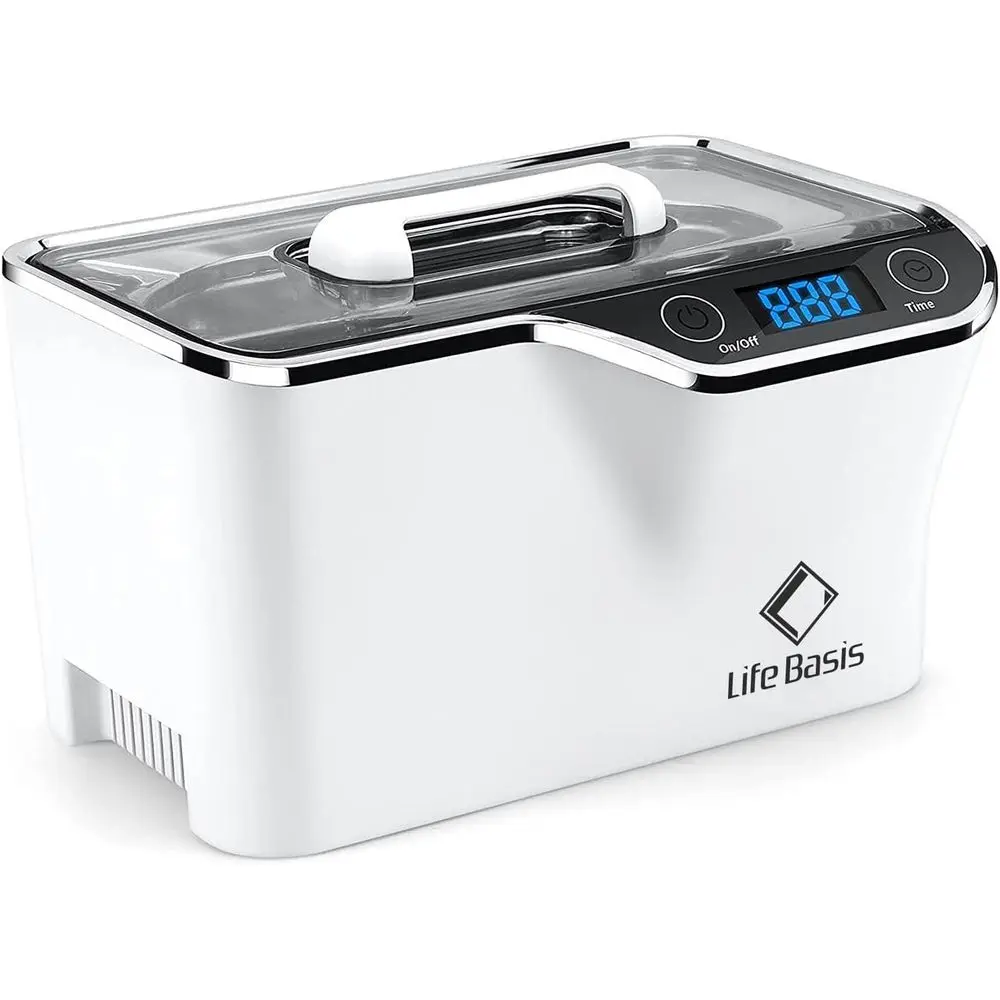 

Ультразвуковая очистительная машина LieBasis Ultralry Cleaner Proional 45 кГц, 20 унций (600 мл) с цифровым таймером, держателем для часов, для очистки очков и других предметов.