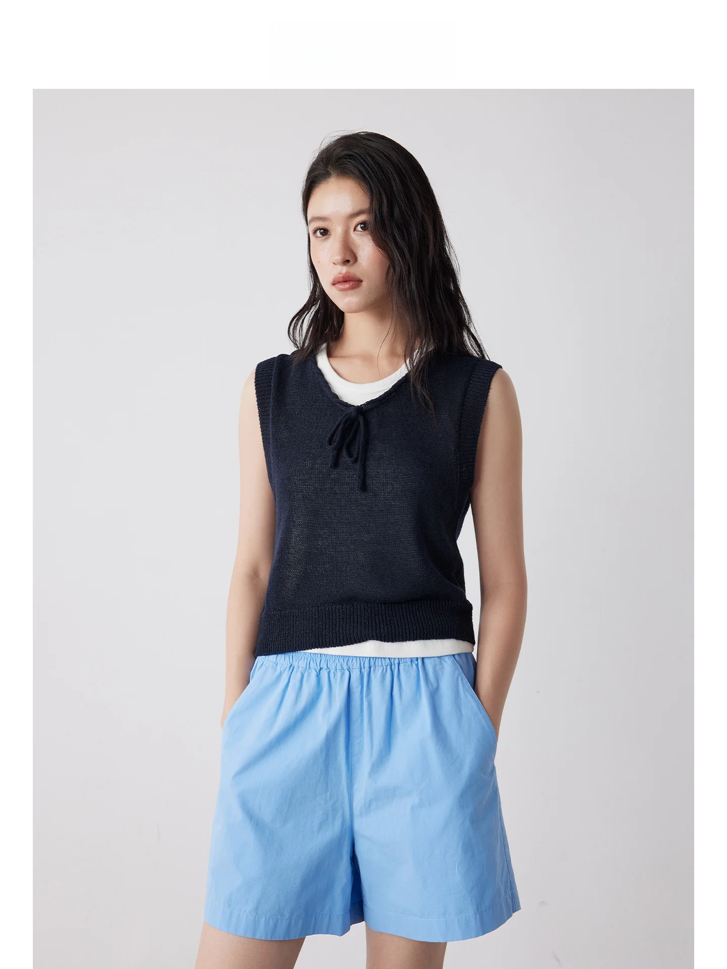 

Жилет Mincollection с поясом и витым узором, повседневный, с круглым вырезом, из регенерированного волокна, для женщин, с омолаживающим эффектом