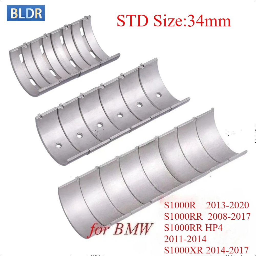 

34mm Motorcycle Connecting Rod Crankshaft Bearing Kit for BWM S1000R 2013-2020 S1000RR 2008-2017 S 1000RR HP4 S1000XR