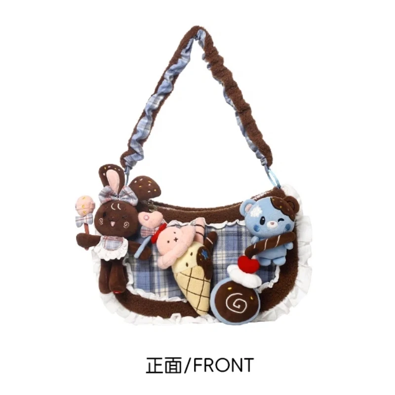 

Новая сумка для шоколадного соуса, милая мультяшная сумка через плечо, плюшевая кукла-джокер меньшинства, праздничная подарочная сумка для девочек