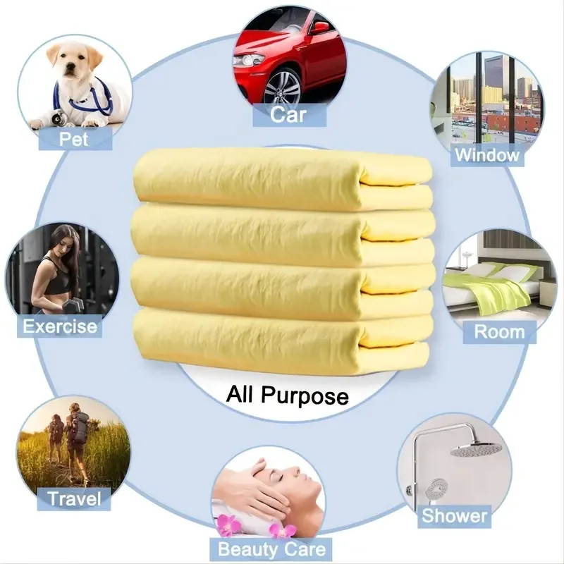 43x32cm PVA Car Wash Towel Soft Strong Absorbent Cleaner Car Accessories Auto care Cleaning Cloth Hair Drying Deerskin Towels