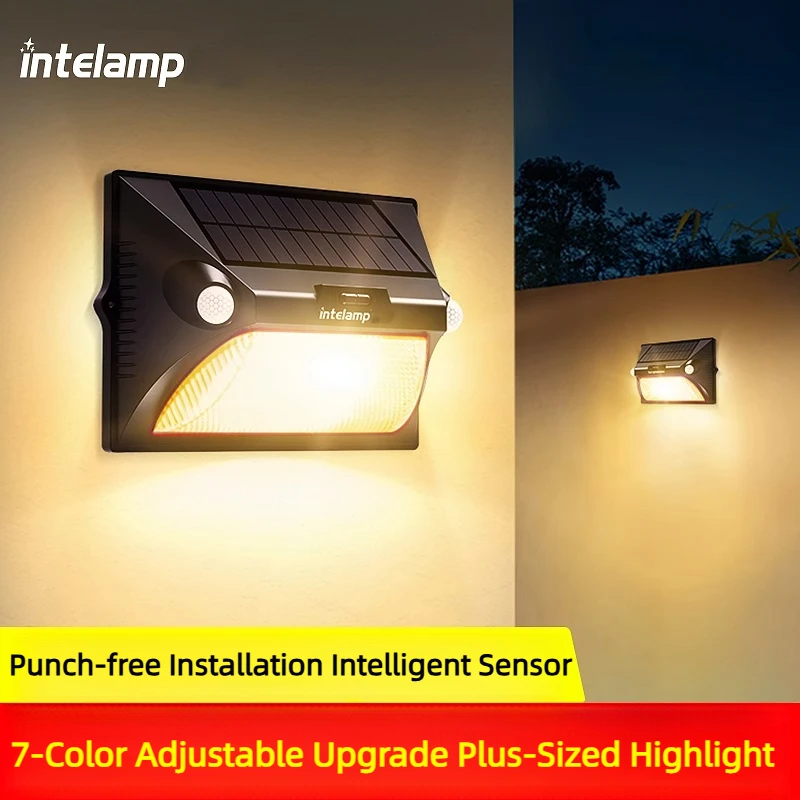 

600LM Solar Light for Outdoor Solar Lamp Sunlight Motion Sensor Light Remote Control Waterproof Garden Patio Path Wall Yard Lamp
