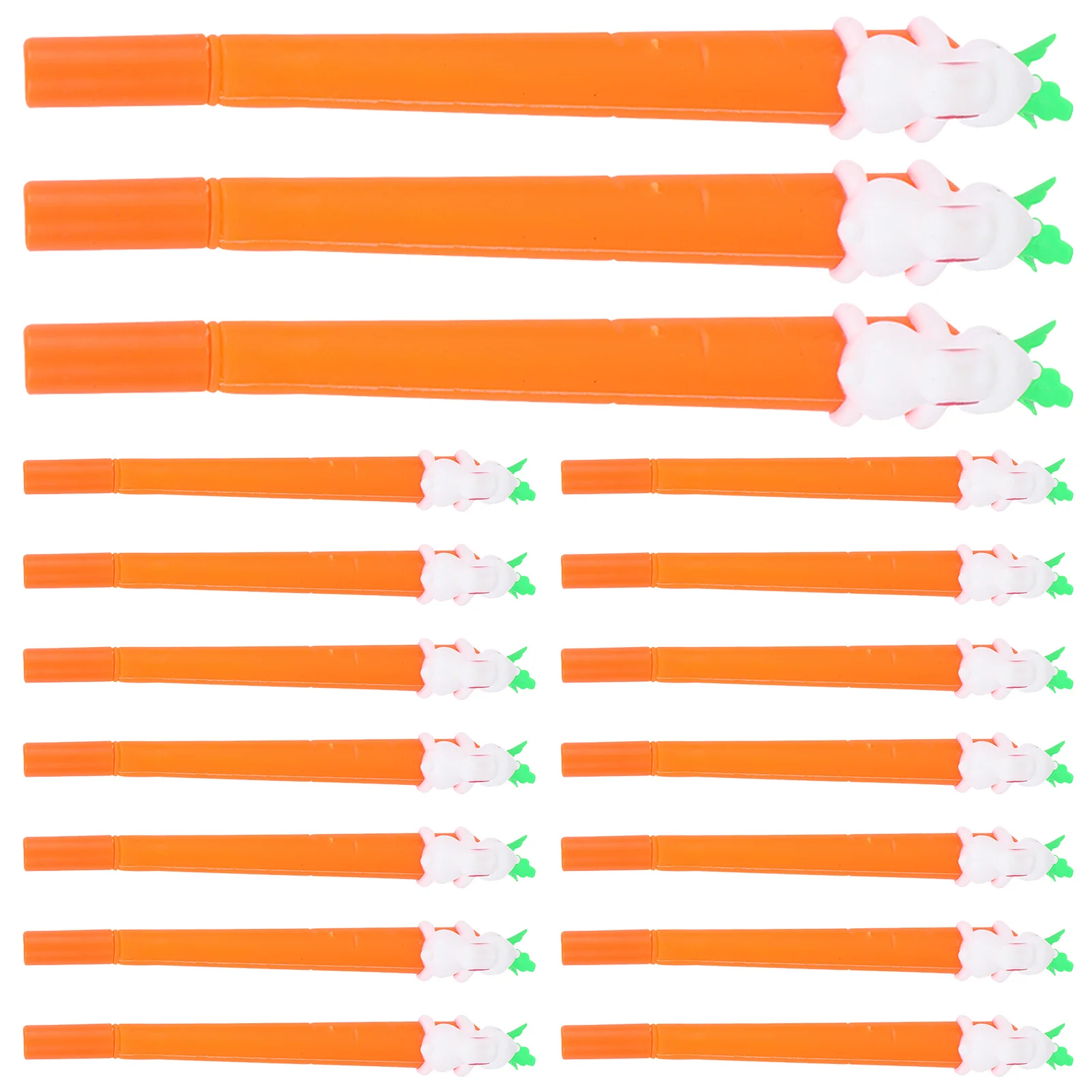 

20Pcs Cute Rabbit Gel Pens 0.5mm Carrot Shape Black Pen for School Office Students Note Taking Drawing