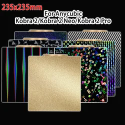 Plaque de construction magnétique pour imprimante 3D, lit métropolitain, acier, Ender 3, Elegoo Neptune 4 Pro, Pet Peo Pey, 235x235mm