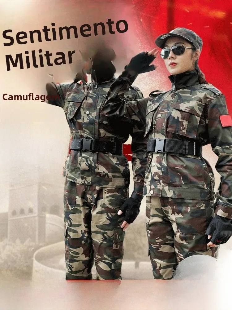 high-end-tactical-camouflage-uniform-set-pure-cotton-new-style-men's-women's-training-wear-outdoor-camping-travel-gear