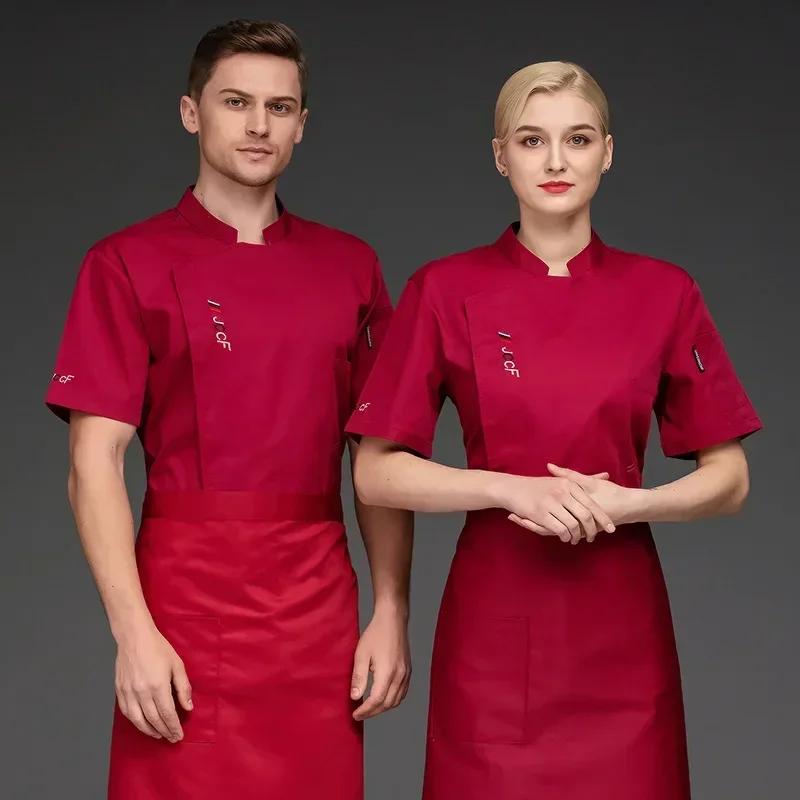 Chaqueta de Chef de estilo chino, uniforme de Chef para hombres y mujeres, uniformes de cocina para restaurante, camisas, uniforme de panadería, ropa de Chef de uso diario
