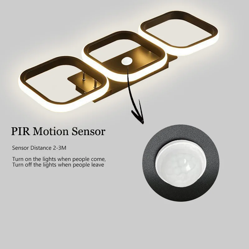 Nordic PIR Motion Human Sensor LED Ceiling Lights for Corridor Aisle Induction LED Ceiling Lamps Decor for Bedroom Balcony Home