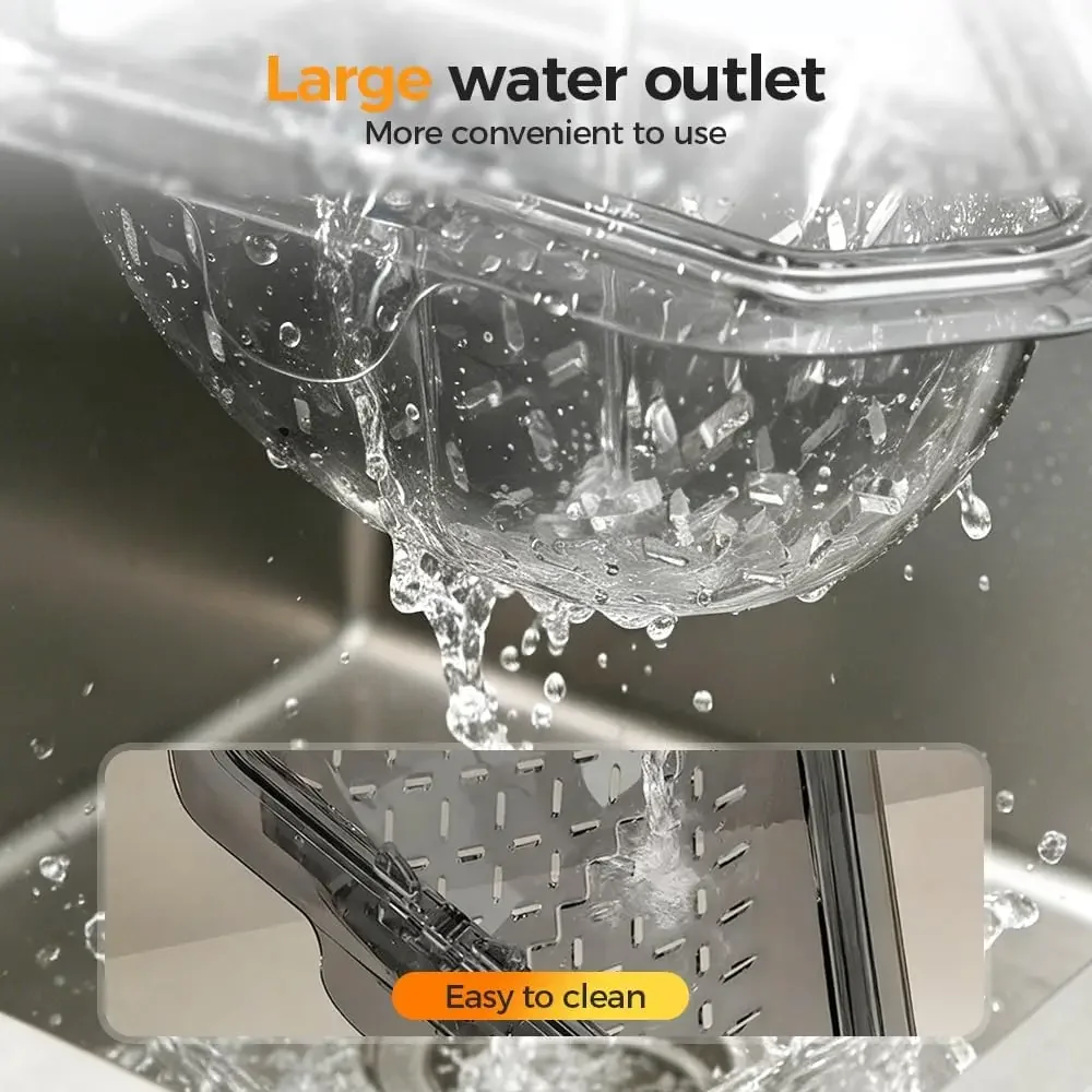 Küchenspülen-Filterkorb mit magnetischem Halter, Eck-Hängeabfluss, abnehmbarer Lebensmittelabfallfilter für einfache Reinigung, Abflusskorb – Detail 8