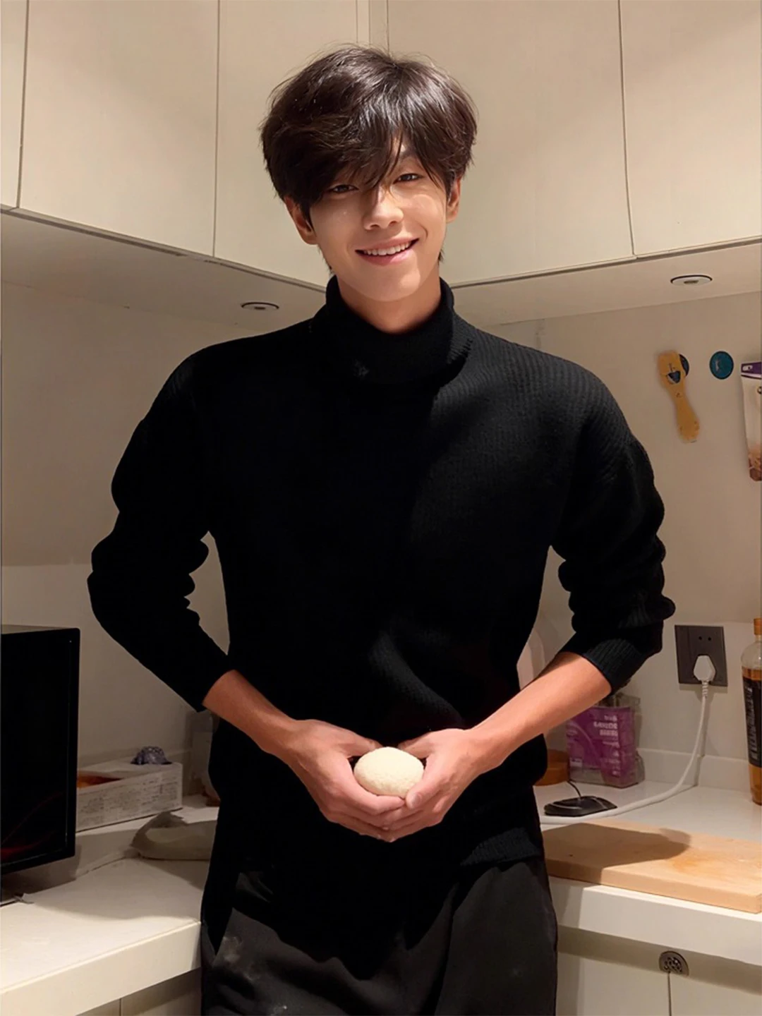 

Мужской трикотажный свитер Cleanfit с высоким воротником, черный, осенне-зимний, мягкий, комфортный, с длинным рукавом, базовый слой, в корейском стиле, для повседневной носки