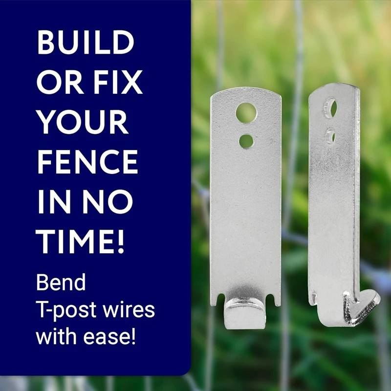 T คลิปรั้วลวด & เครื่องมือบิดลวด200รัดหลักอานรั้ว & เครื่องมือดัด2คลิปเงินสำหรับการสร้างหรือซ่อมแซมรั้ว