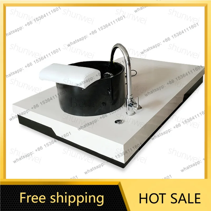 Factory Direct Sales Foot Bath Foot Soaking Base Ceramic Basin Acrylic Basin Wood Base Spray Paint