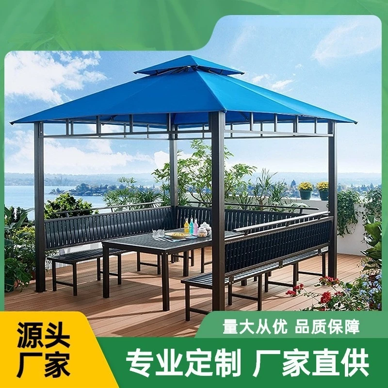Outdoor pavilion awning courtyard canopy outdoor garden four-legged tent advertising activities stall large canopy