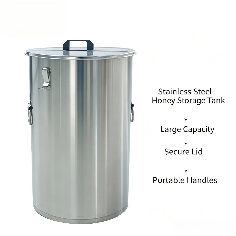 70L 304 Stainless Steel Honey Bucket 70Kg Honey Storage Tank Beekeeping Honey Shaker Barrel For Beekeeper Honey Harvesting