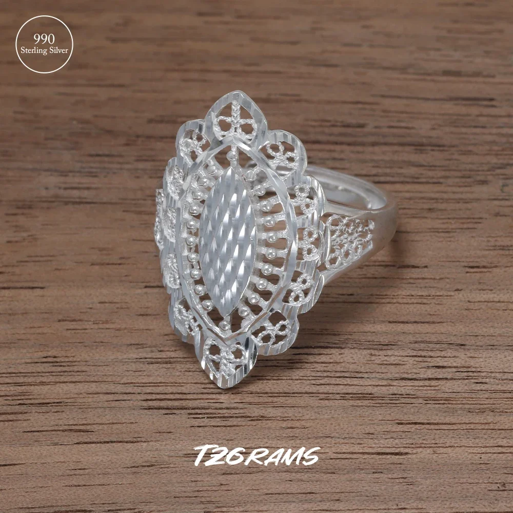 

990 Vintage Boho Ethnic Style Ring for Women Geometric Large Eye Catching Fashion Fine Party Jewelry Accessories