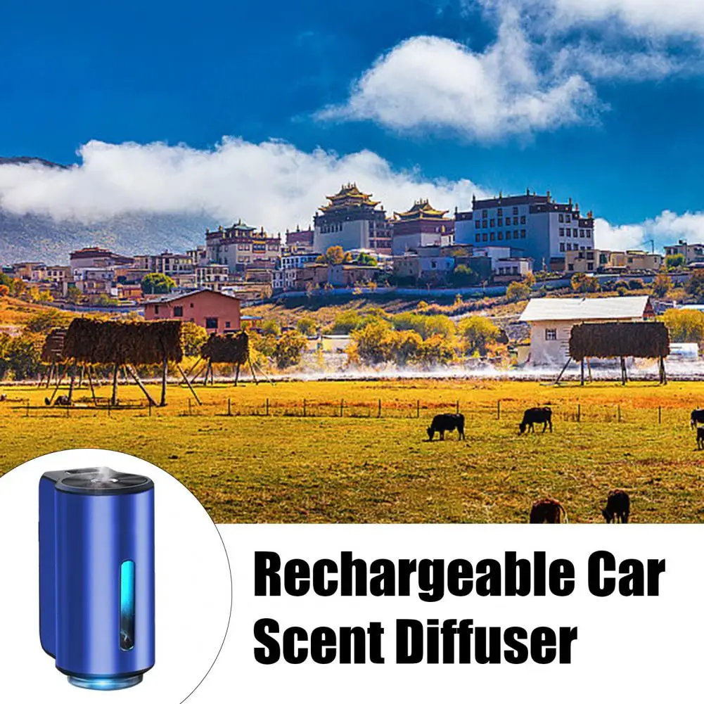 Car Air Freshener Rechargeable Car Scent Diffuser Intelligent Rechargeable Car Aromatherapy Diffuser with 3 Modes for Essential