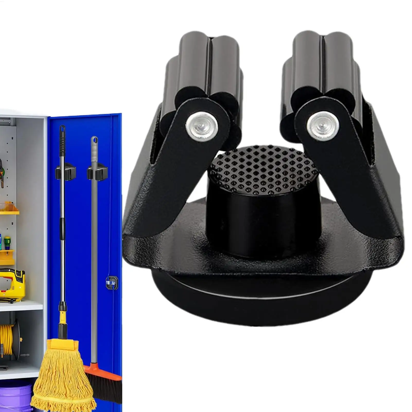Robuster Magnetischer Besenhalter zur Wandmontage Ohne Bohren, Starker Mopp-Organizer, Praktisches Aufbewahrungsrack für Waschküche und Geräteschuppen