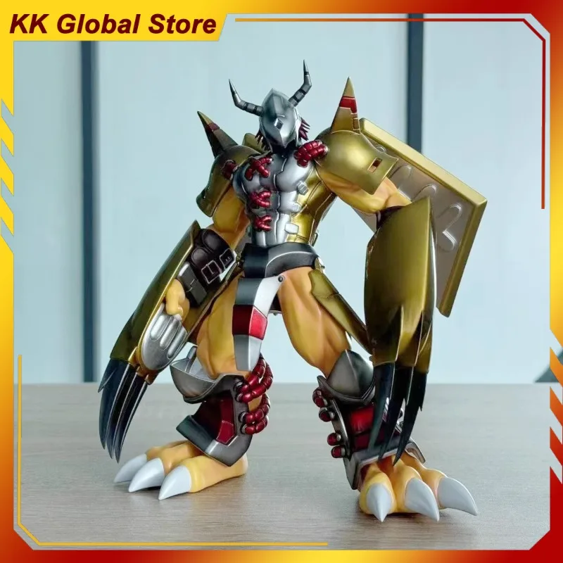 

New 20cm Digimon Adventure Anime Peripherals Golden Greymon Battle Version Desktop Decoration Pvc Statue Ornament Gifts Toys Kid