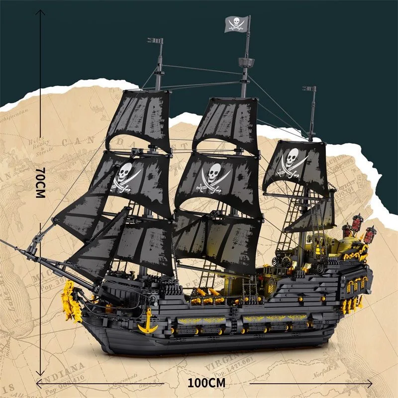 Reobrix 66036 Black Pearl adulto de alta dificultad juguete de bloques de construcción gigante modelo de ensamblaje educativo