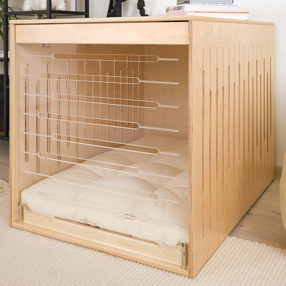 

Customizable Wooden Modern Pet House Environmentally Friendly and Durable Simple Design Saves Space Comfortable Breathable