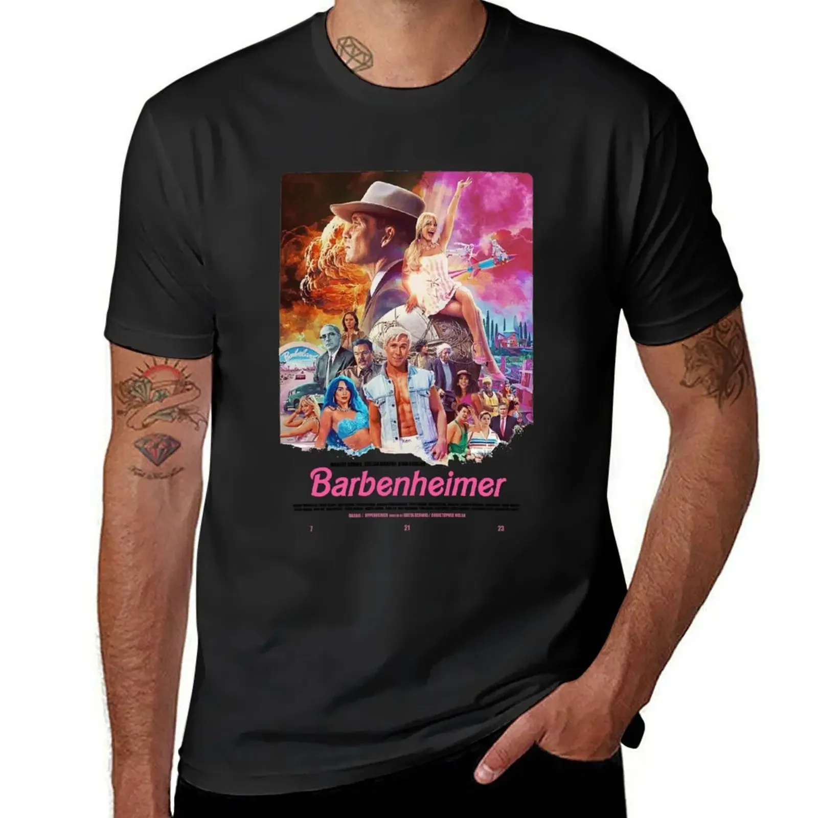 Barbenheimer T-Shirt graphics cheap stuff workout shirts for men