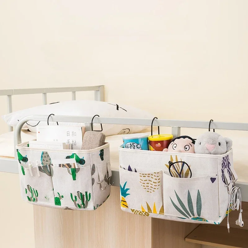 Portable Baby Care Essentials Hanging Organizers Crib Storage Cradle Baby Crib Organizer Diaper Bag Linen Baby Bed Accessories