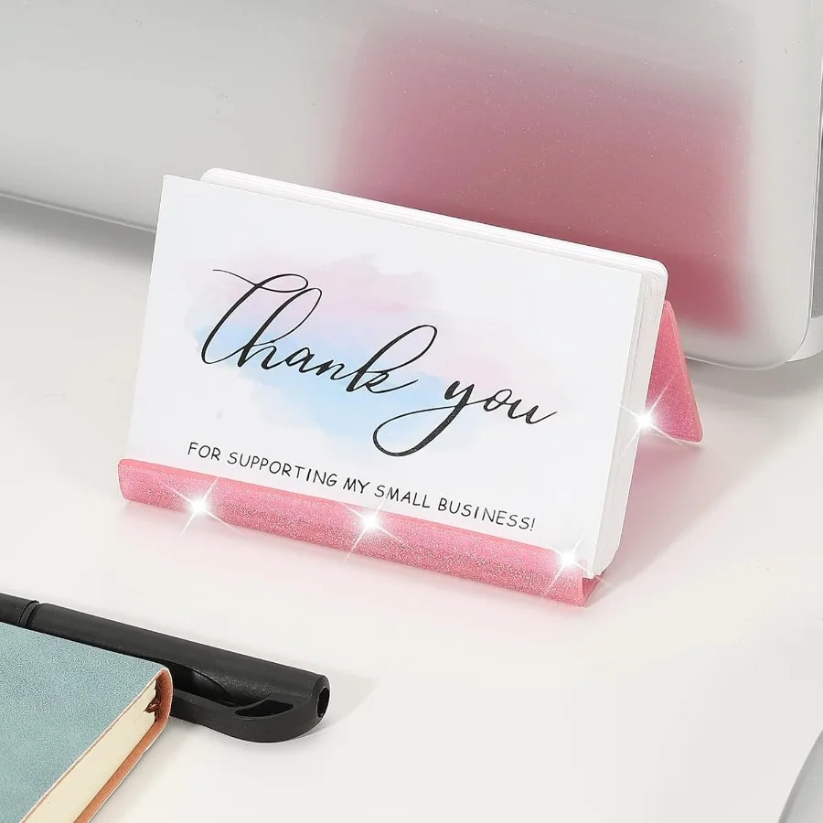 حامل بطاقات عمل PATIKIL للمكتب، حامل بطاقات عمل أكريليك، حامل بطاقات لامع، حامل منظم، عرض البطاقات لمعرض المكتب #4