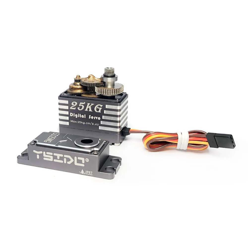 防水ブラシ付きカーモーター,サーボコンボ,1:10 rcクローラー,アキシャルscx10,axi03007,traxxas,550, 12, 21, 29, 35t,60 A-RTR,esc,25kg