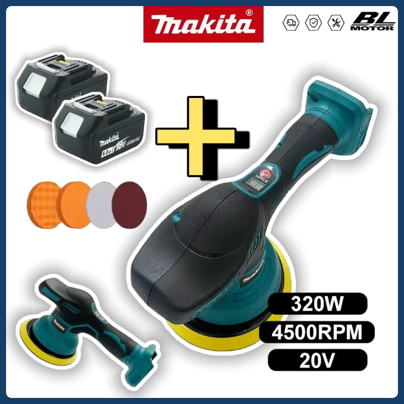 

Makita 8 Gears Digital Display Cordless Car Polisher Electric Polisher Auto Car Waxing Polishing Machine For 18V Battery