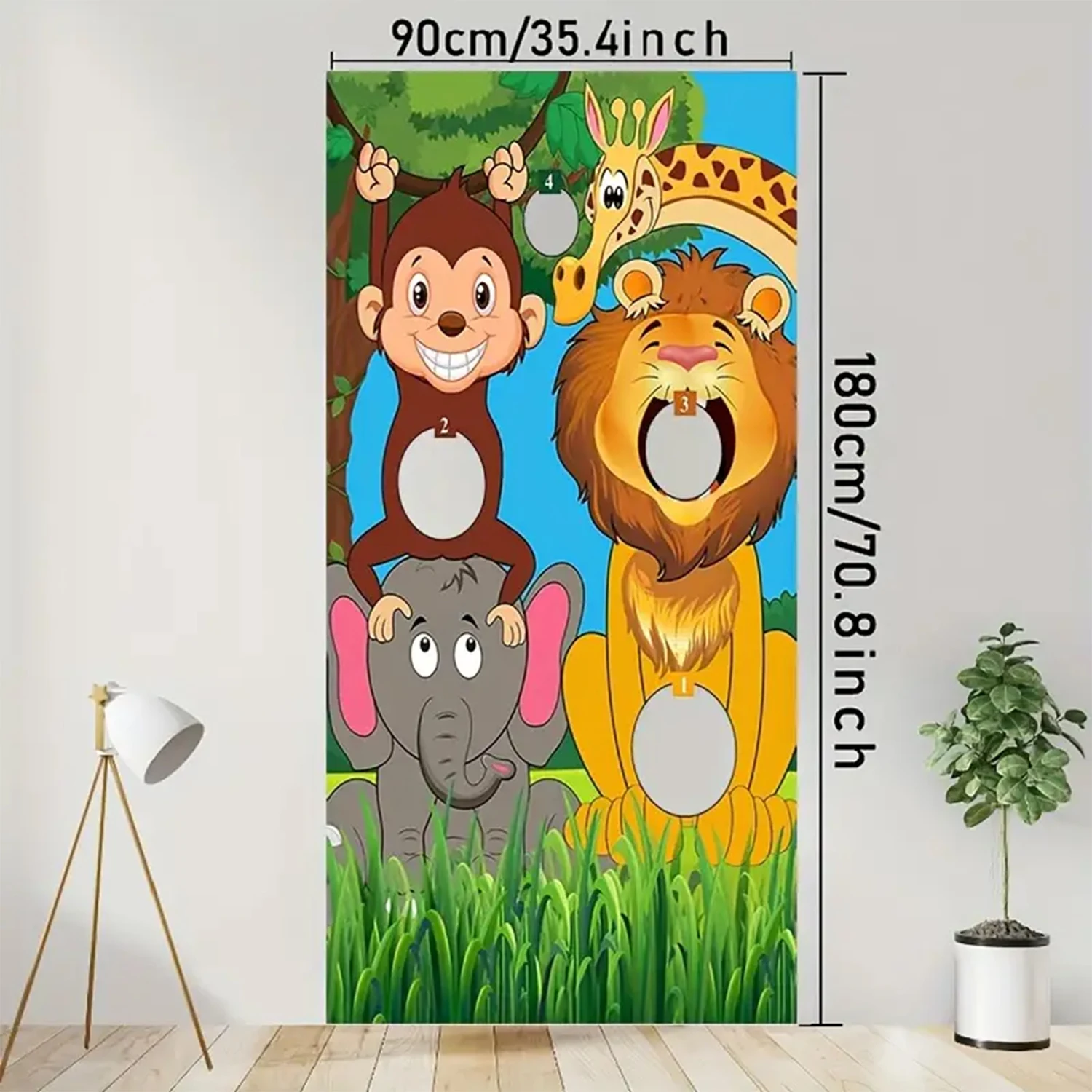 Jungle Wildlife Park Beanbag Throwing Game Set -3 Sandbags, perfect for family gatherings and themed events