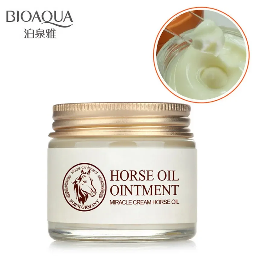 BIOAQUA Horse Oil Ointment Anti Aging Wrinkle Cream Scar Face Body Whitening Cream Ageless Anti-Freckle Skin Care Moisturizing