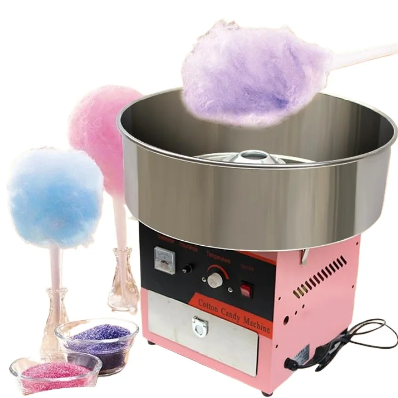 

Коммерческая электрическая машина для приготовления сахарной ваты, с цветным оформлением, полностью электрическая, для работы от сети.