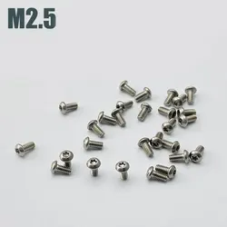 Parafuso de aço inoxidável para faca dobrável, clipe traseiro, T6 Plum Head Nail, DIY Tool Rivet, M2.5, 10 pcs