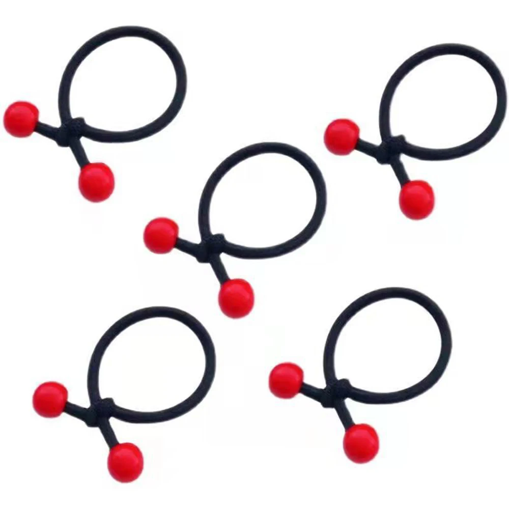 20pcs/bag Children\'s Hairband Hair Rope Tie Ring Red Bean Cute Kids Hair Accessories Headdress Head Rope Rubber Band