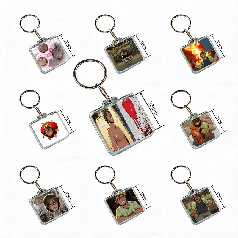 Y-YKMET S-Strade Acrylic Keychain Handmade Hanging Ornaments for Clothes Backpack Decoration Accessories Gifts with Friends