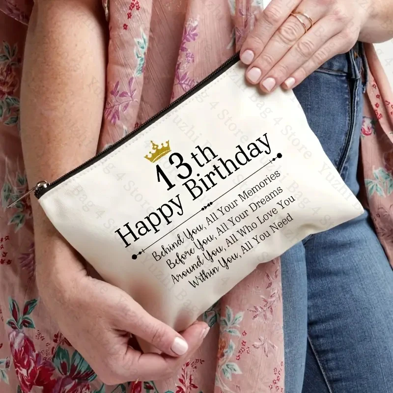 Birthday Gifts for Women Travel Zipper Makeup Bags Happy Birthday Gifts for Daughter Niece Friend Sister Birthday Gifts for Her