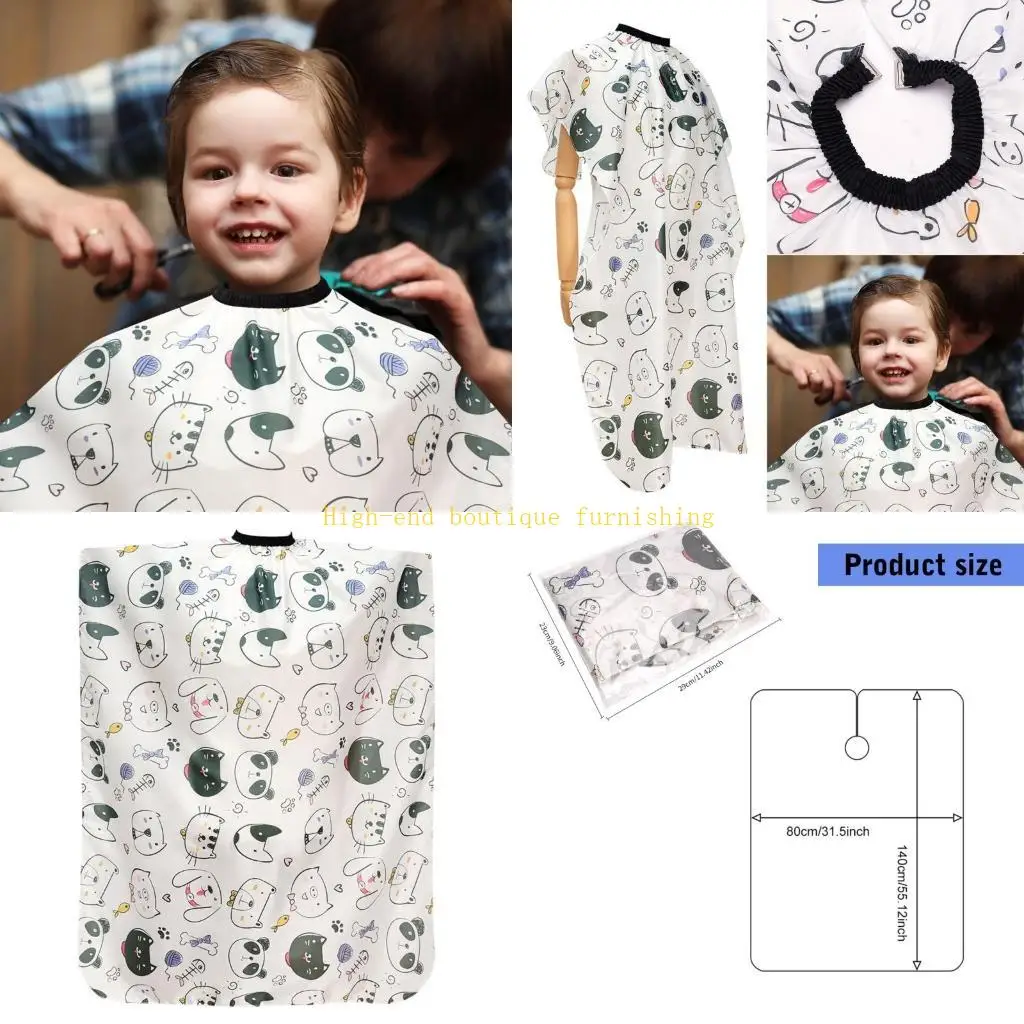 

L9NB Fun and Functional Kids Haircutting Kids Haircut Water Resistant Fabric Professional Salons Hair Cutting