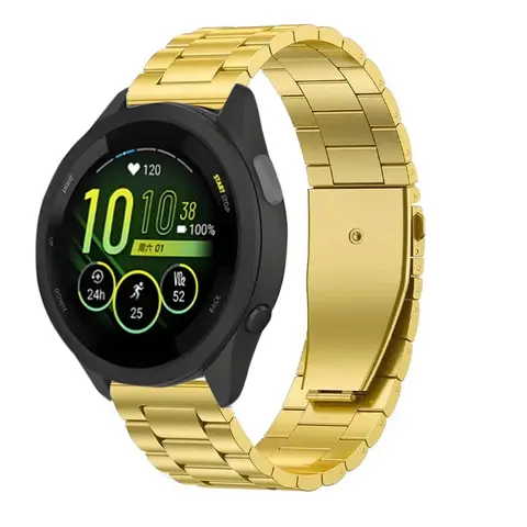 Garmin Forerunner 용 22/20/18mm 금속 스트랩 55 265 965 165 265S Venu 3/2 팔찌 밴드 Garmin Active 5/Vivomove Trend 손목 밴드