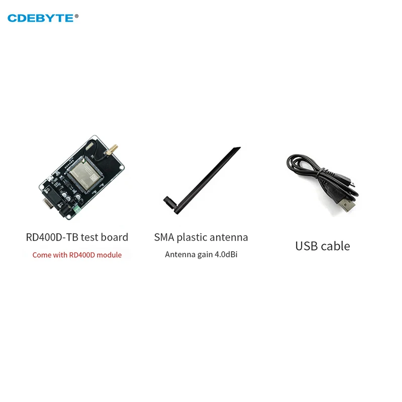 Data Transmission Radio Module Test Kit 410-470MHz RS232 CDEBYTE RD400D 30dBm 5.6KM Easy to Develop With USB Interface