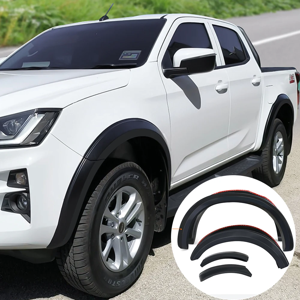 OEM Style Slim Fender Flares Wheel Arch For ISUZU D-max Dmax 2020 2021 2022 2023 Mudguards Double Cab Models 4X4 Car Accessories